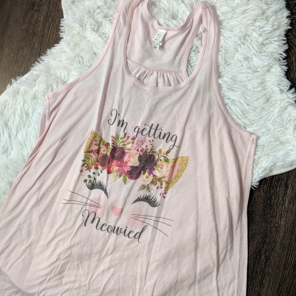 Blush, Bride, Cat, Meowied, Graphic Tank!